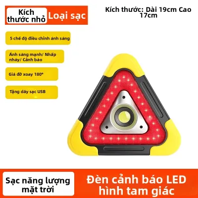 GUOQI | Tam Giác Cảnh Báo LED Năng Lượng Mặt Trời có Đèn Nhấp Nháy