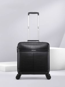 MaBinShah Leather Suitcase Business Luggage 20 Inch 18 Inch Boarding Box Universal Wheel Men Women Travel Bag Student Suitcase