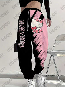 2026 New Fashion Cartoon Cute Y2K HelloKitty Print Casual Women‘s Trousers Spring Autumn Streetwear Oversized Couples Long Pants