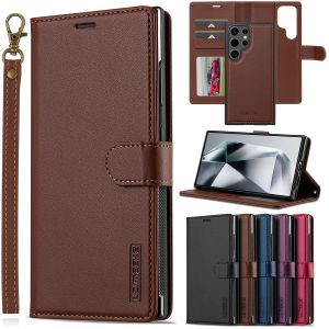 Leather Case for Samsung Galaxy S25 S24 Ultra S23 S22 Plus S21 FE A17 A16 A36 A56 A15 A35 A55 A54 A34 A14 Magnetic Flip Wallet