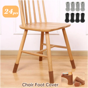 24pcs Universal Furniture Sock Chair Elastic Wool Socks Non-Slip Chair Feet Cover Table Foot Case Furniture Protectors
