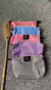 Tas Pouch Makeup Anti Air - Motif Garis Warna - TS981