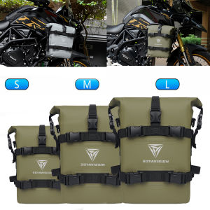 Green Black Motorcycle Bag 8L 10L 12L Crash Bars Bumper Bag Multifunctional Storage Tools Pack Riding Equipment Package