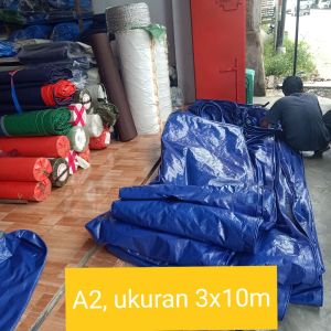 terpal A2 ukuran 3x10m biru silfer
