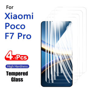 1-4PCS Screen Protector For Xiaomi Poco F7 Pro HD Tempered Glass Crystal 9H High Aluminum Anti Scratch Case Friendly Fingerprint