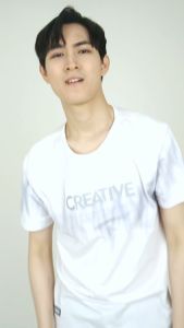 Forest Stretchable Cotton 3D Fonts Effects Round Neck Tee Men | Baju T Shirt Lelaki - 23869