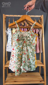 BigboxPH Kids Everyday Front Tie Mini Dress for Girls 1-6 Years Old