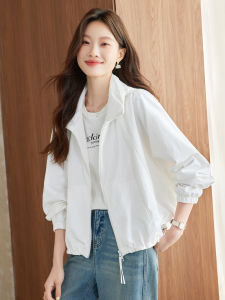 MANWUJINGLING | White Lightweight Short Jacket Womens Coat