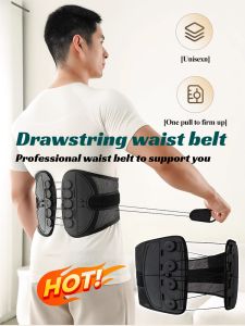 Drawstring waist support belt Fitness support belt Drawstring waist support belt Two-way pulley Corr