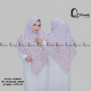 Hijab Jumbo 130×130 Sublime Digital Printing Lasercutt Syafa series zipper bag