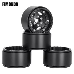 4Pcs 1.9inch Aluminum Beadlock Wheel Rims Hubs for 1/10 RC Crawler Car Axial SCX10 TRX4 TRX6 Wraith D90 Redcat Upgrade Parts