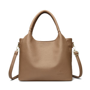 Kangaroo Genuine Leather Bucket Handbag Womens Large Capacity Single Shoulder Slant Cross Soft Cowhide Fashion Bag