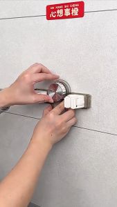 Wall Mounted Hook Punch-Free Rack Traceless Multipurpose Hanger Clip Mop Clip Toilet Hanger Broom Storage Rack