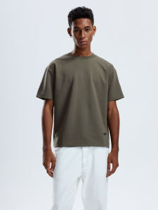 Xanvas Ice Sensation Short Sleeve Basic T-Shirt Boxy Fit Anti-Wrinkle Youthful Trend Cotton Blend Cool All Year round