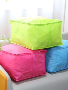 กระเป๋าใส่เสื้อผ้าแบบพับได้ความจุขนาดใหญ่ กันฝุ่น กันชื้น สำหรับใช้ในบ้าน กระเป๋าใส่เครื่องนอน กระเป๋าเก็บของสำหรับเดินทาง