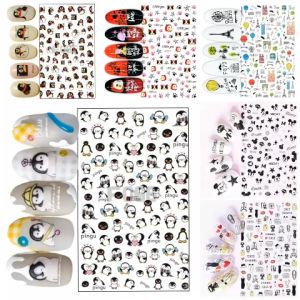 Sticker Dán Móng Tay 3D Chống Nước Hoạ Tiết Mặt Cười Smile Face/ Trứng Lười Gudetana/ Rubber Duck/ Monsters University/ Lễ Hội Halloween Who Am I/ Nails sticker Series F059 - F064