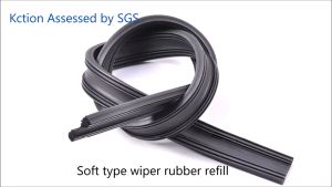 HEXMA  ยางปัดน้ำฝนแท้ ยางธรรมชาติ เคลือบคาร์บอน  หัวลูกศร หนา/บาง เคลือบคาร์บอนแท้ 6มิล Premium 1 เส้น