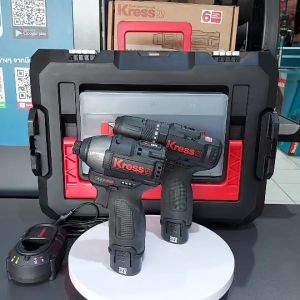 KRESS ชุด COMBO SET 12V รุ่น KU904 (ไขควงกระแทก+สว่านกระแทก) พร้อมแบตฯx2 และแท่นชาร์จ