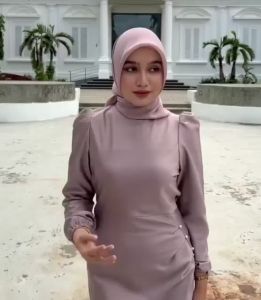 Elora Dress Satin Silk Premium: Baju Fashion Wanita Kondangan & Gamis Lebaran