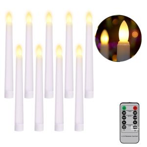 BOJIAJIAJU | Remote Control Realistic Long Electric Candles for Wedding and Birthday Decoration