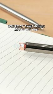 CUTECAT Twist Action Metal Ball Pen