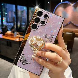 Applicable to Samsung S23ultra Phone Case S22 + New Arrival Protective Case S24u Drop-Resistant Classy Stylish Design Galaxy Ten Uitra Fancy Utral Bracket 24 Lanyard Female Ultr Diamond