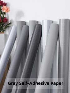 KEERMAN | Self-adhesive Silver Gray Wallpaper