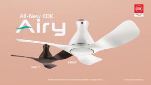 KDK Airy E48GP Ceiling Fan with LED Light And Remote Control 3 Blade 48"