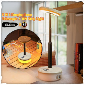 2 IN 1 Camping Lamp Telescopic LED Outdoor Magnetic Lantern 10M Strip Light Rechargeable Desk Lamp Multifunctional Type-C Rechargeable Portable