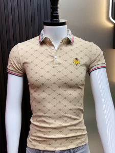 Slim Fit Short Sleeve Polo Shirt Mens Style Summer Business Casual Turn-down Collar T-Shirt Half Sleeve Trendy Chinese Brand