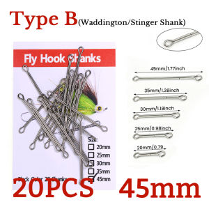 ICERIO 20/30pcs Stainless Steel Articulated Fish Spine Multi-Jointed Streamer Fly Tying 10-55mm Sizes Saltwater Finesse Changer
