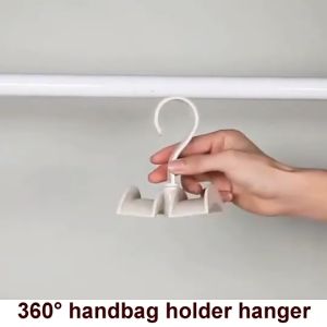 Multipurpose Handbag Bag Hanger 360 Rotating Scarf Tote Bag Storage Hanging Cupboard Closet Pengyangkut Beg Tangan 包包收纳架