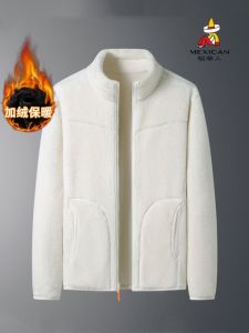 Scarecrow Polar Fleece Reversible Coat Mens and Womens Autumn and Winter Loose Fleece-lined Thick Windproof Heattech Fleece Sweater