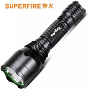 SupFire C10 Powerful Rechargeable LED Flashlight Super Bright Waterproof Torch Light for Outdoor Camping Hiking And Everyday Use