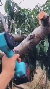 MUJI 388VF Cordless Chainsaw Electric Pruning Saw chargeable Battery Brushless Trimming Chainsaw With Solid Case FREE GIFT