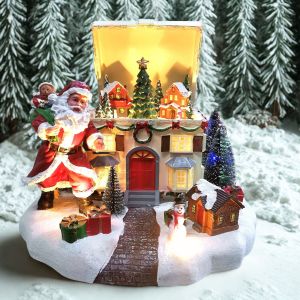 SANTA CLAUS MAGI AL GIFT HOUSE CHRISTMAS VILLAGE DISPLAY