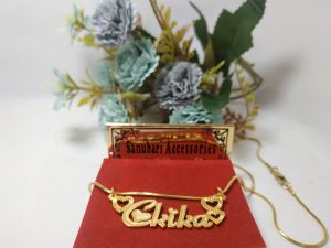 Kalung Ukir Nama Love untuk wanita Murah Perhiasan Pakai Nama Liontion Ukir Nama Sendiri Trendi