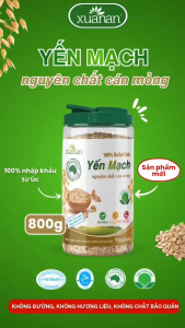 Yến Mạch Nguyên Chất Cán Mỏng Xuân An [ko đường] Hộp 800G [cán dẹt]