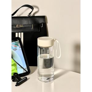 Modern Minimalist High Borosilicate Glass Cup for Women Portable Heat Resistant Water Cup with Scale Transparent Summer Drinkware