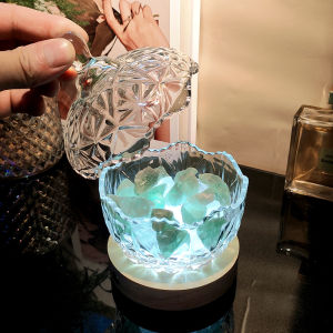 Romantic Bedroom Crystal Diffuser Stone Storage Jar Essential Oil Perfume Holder Simple Modern Glass Container Fragrance Vessel