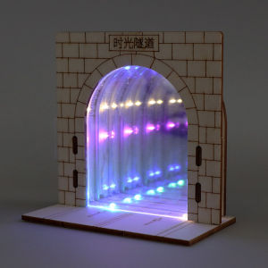DIY Abyss Mirror Time Tunnel Lamp Visual Calming Fidget Color Glowing Desk Hobby Collectible Indoor Art Decor Holiday Supply