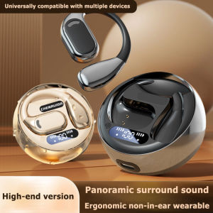 2024 New Sports Skeleton Conduction Earphones Dual-ear Noise Cancelling Wireless Bluetooth Earphones Bone Conduction Ear-hook Waterproof Sports Earphones Bluetooth Long-lasting Wireless Bluetooth Earphones High-quality Sound and Noise Cancelling Function