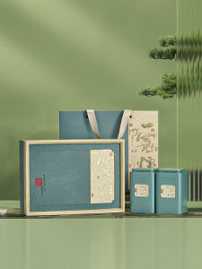 New Spring Tea Packaging Box Empty Gift Box Huangshan Mao Feng Mingjing Longjing Biluochun Green Tea Packaging Empty Gift Box