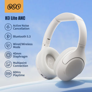 QCY | QCY H3 Lite ANC Wireless/Wired Headphones Bluetooth 5.3 Foldable Over Ear Headset HIFI Sound 60H Playtime Earphones Dual Connect