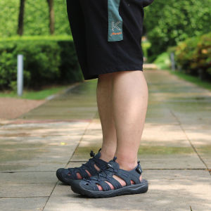 GRITION Men Sandals Outdoor Fashion Sport Summer Beach Shoes Male Hiking Trekking Sandals Non-Slip Rubber Sole Breathable Shoes