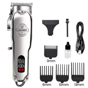 Professional Rechargeable Pet Cat Dog Hair Razor Trimmer Grooming Kit All Metal Electrical Clipper Shaver Set Pet Low-noise Electrical Shaver Set