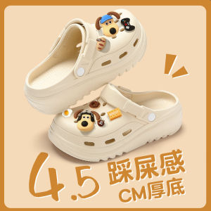 Mens Summer Outdoor Wear Holes Shoes Indoor Home EVA Thick Bottom Anti-slip Beach Headed Sandals Comfortable Breathable Slip-On