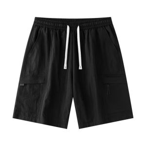 Ice Silk Cooling Short Pants Mens Thin Quick Dry Casual Sports Workwear Beach Pants Fashionable Urban Style Breathable