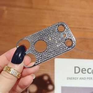 เคสกันรอยเลนส์กล้องแบบเพชร 1 ชิ้น สำหรับ iPhone 17 Pro 16 17 14 13 promaxAir  ตัวป้องกันหน้าจอโลหะประดับคริสตัลวิบวับ