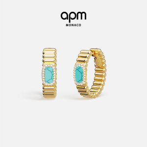 Gold and Turquoise Gemstone Earrings